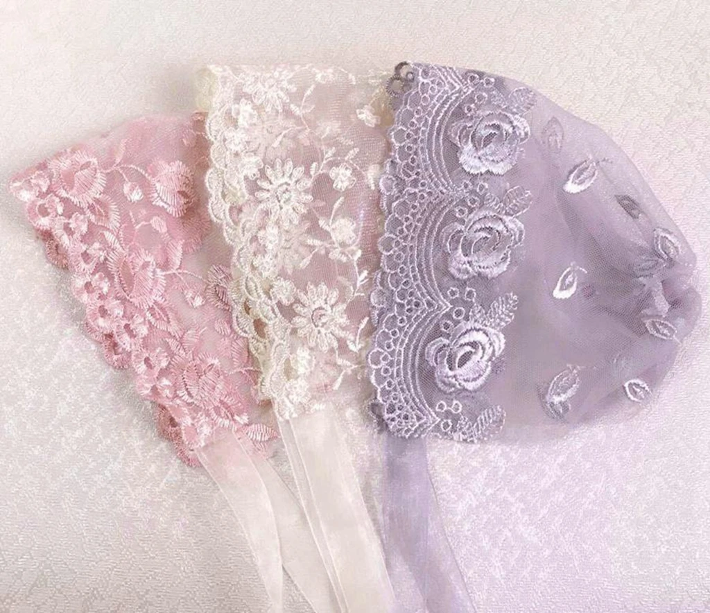 Handmade Baby Girl Lace Hat Baby Photography Props,Christening Baby Bonnet Newborn Hat,P1014