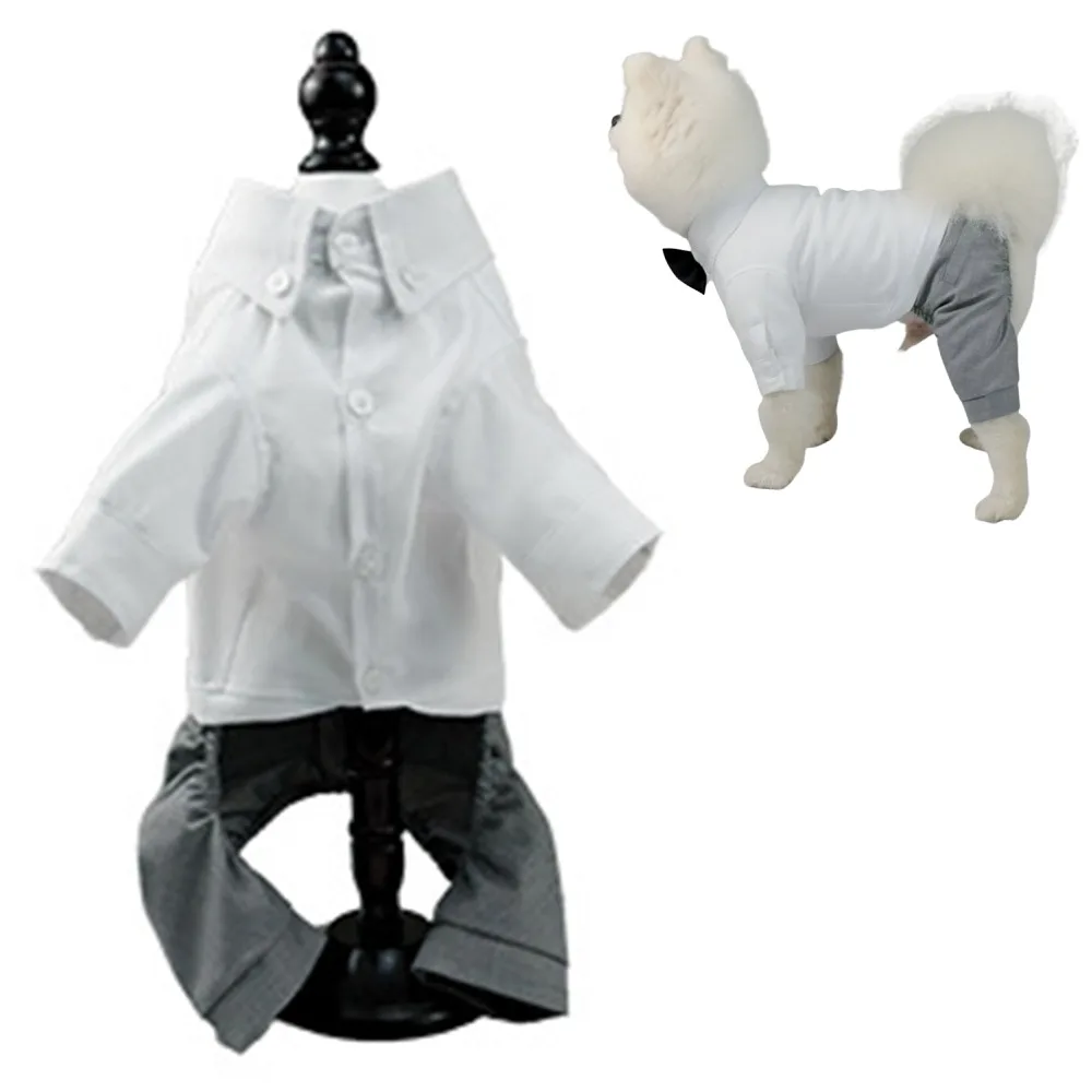 

Dress Up Accessories Creative Dog Wedding Suit Soft Gentleman Dog Pet Formal Shirt 6 Size Washable Puppy Costume Cosplay