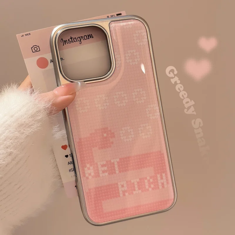 

Pink Snake Suitable16Apple15promaxPhone caseiphone14Electroplating Resin17Chinese Style Huawei