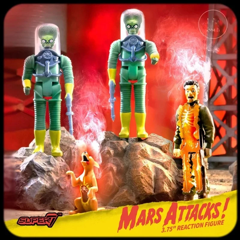 

In Stock Original Super7 Mars Attacks ReAction Figure Model Toy Collectible Doll Christmas Boy Gift