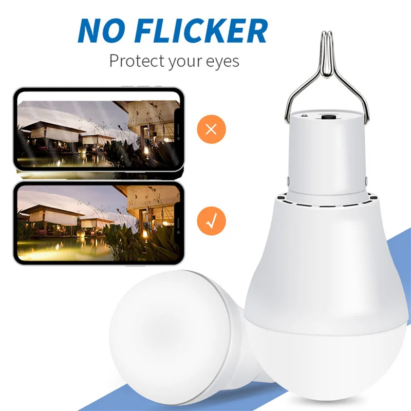 

LICE-2X Portable LED Solar Light 15W Bulb LED Lamp USB Rechargeable Solar Powered Outdoor/Indoor Travel Camping Garden Light