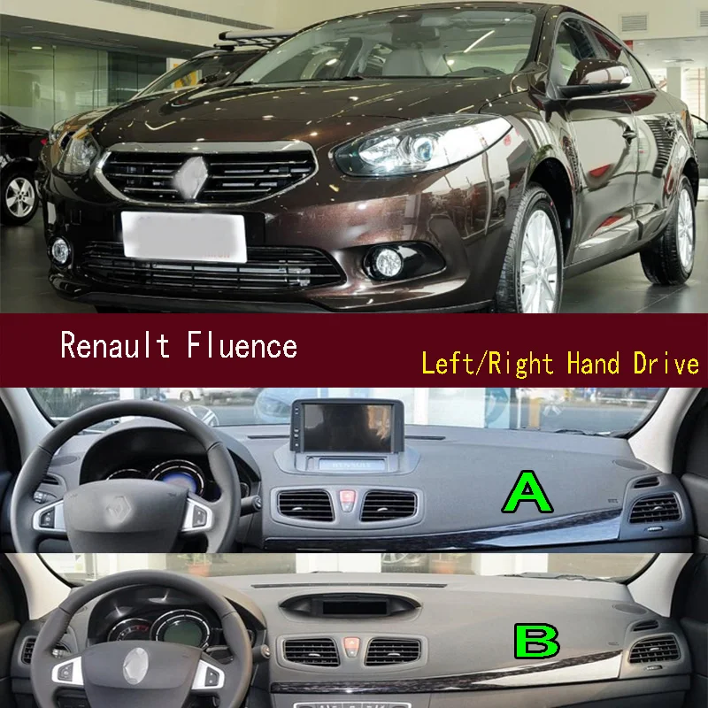 

For Renault Fluence GT L30 Dashmat Dash mat Dashboard Cover Instrument Panel Sunscreen Pad Ornaments