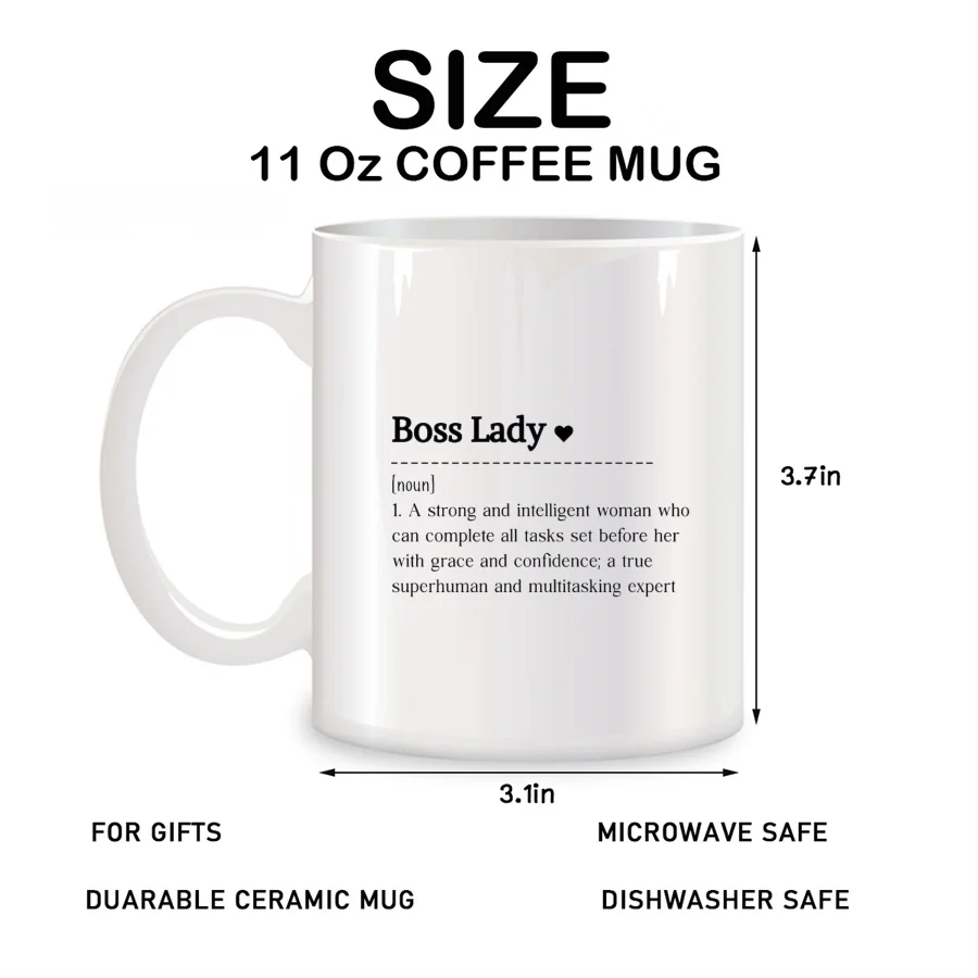 Boss Lady Mugs For Like A Boss Birthday Gifts Novelty Coffee Ceramic Tea Cups White 11 oz