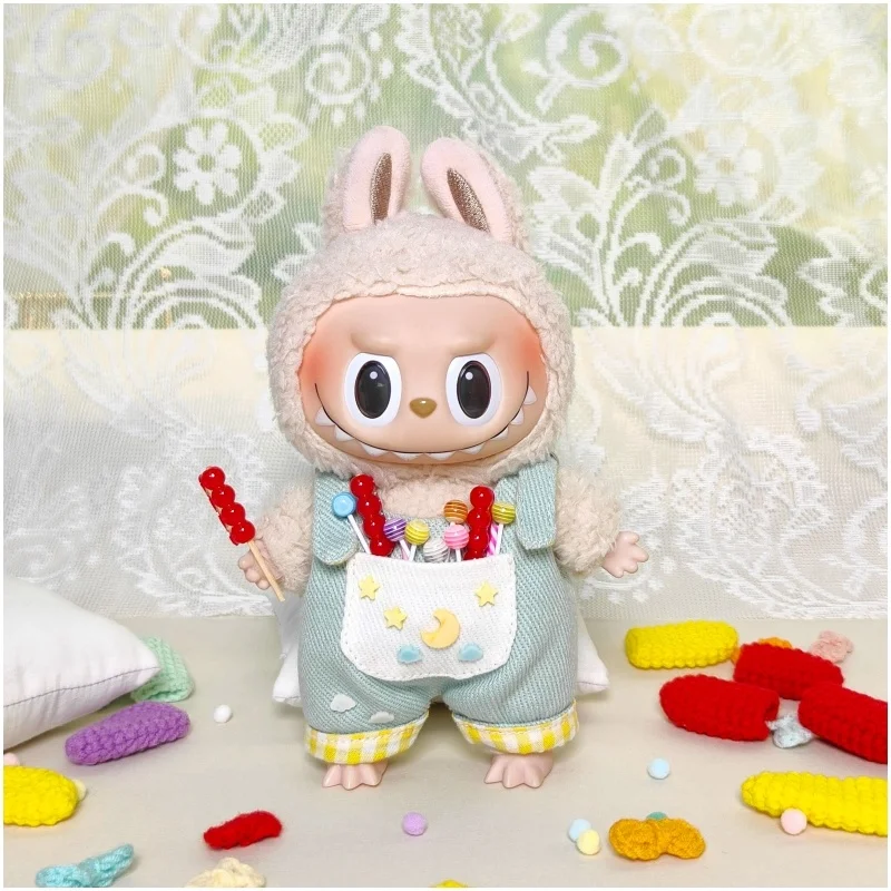 New Original 15cm Cotton Doll Clothing 17cm Labubu Only Clothes Dolls Replaceable Toys Kawaii Little Cloths Ornament Toys Gifts