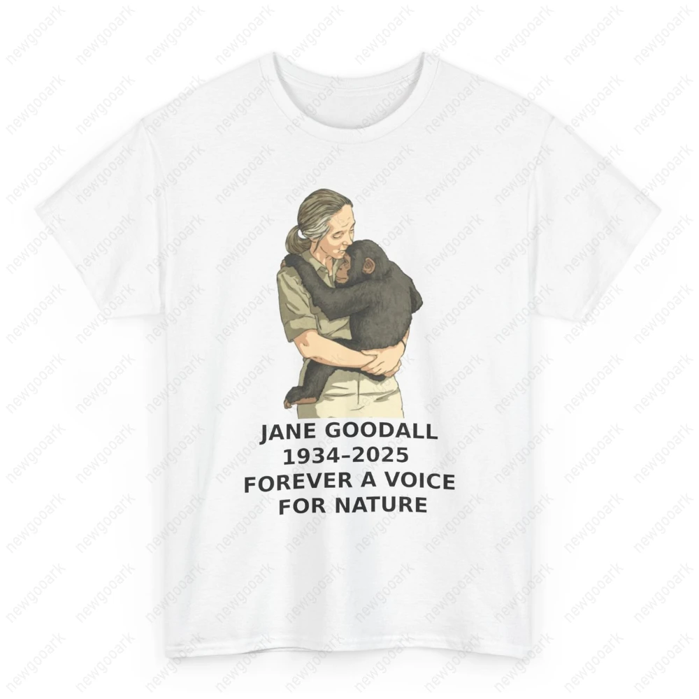 Camisetas gráficas tributo Jane Goodall, camiseta conmemorativa en Honor de los derechos de los animales, camiseta activista RIP Jane Goodall 1934-2025 Tops