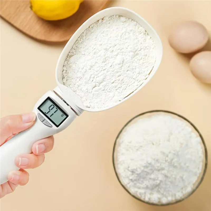 مقياس مغرفة قياس الطعام من ABLK، مقياس طعام مع آلة حاسبة غذائية، مقياس وزن ملعقة 800 جرام/1 جرام عالي مع شاشة Lcd 3 قطع #3