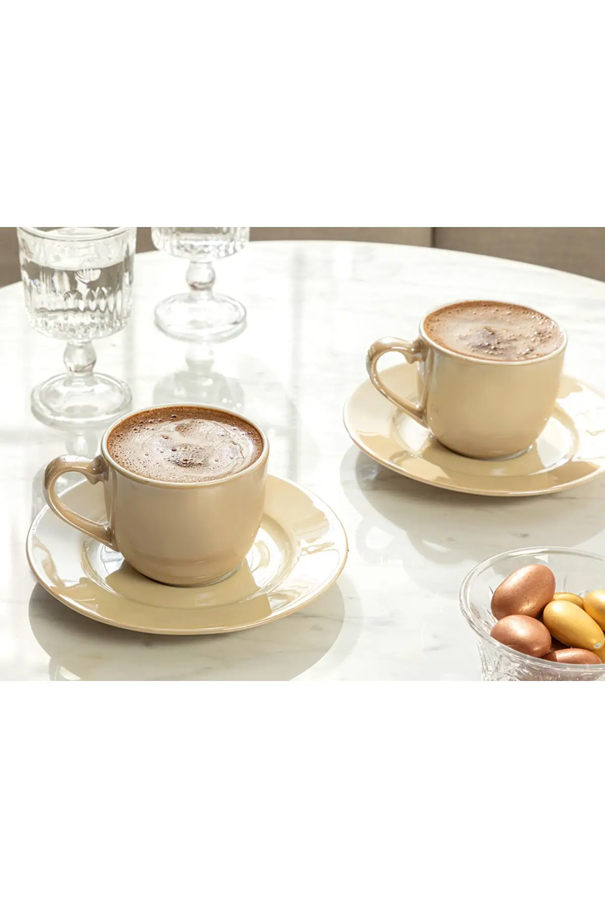 

DOLBOVI Fora porcelain 2 person coffee cup set 100 Ml milk coffee