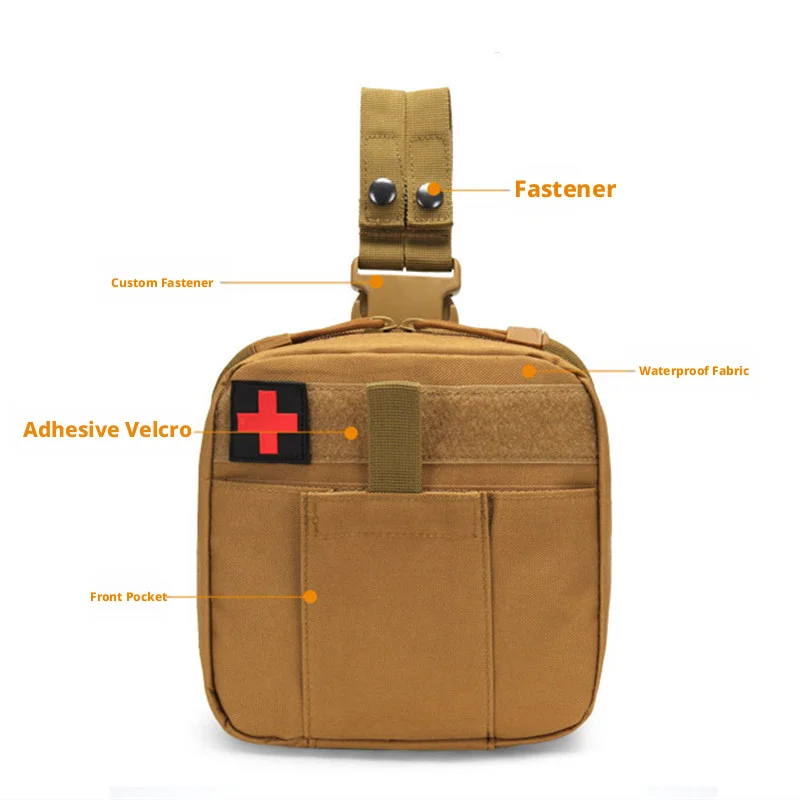 MOLLE Drop Leg Pouch Medical Kit Bag First Aid Thigh Pack for Outdoor Camping Hiking EDC Tool Bag Workplaces view 4