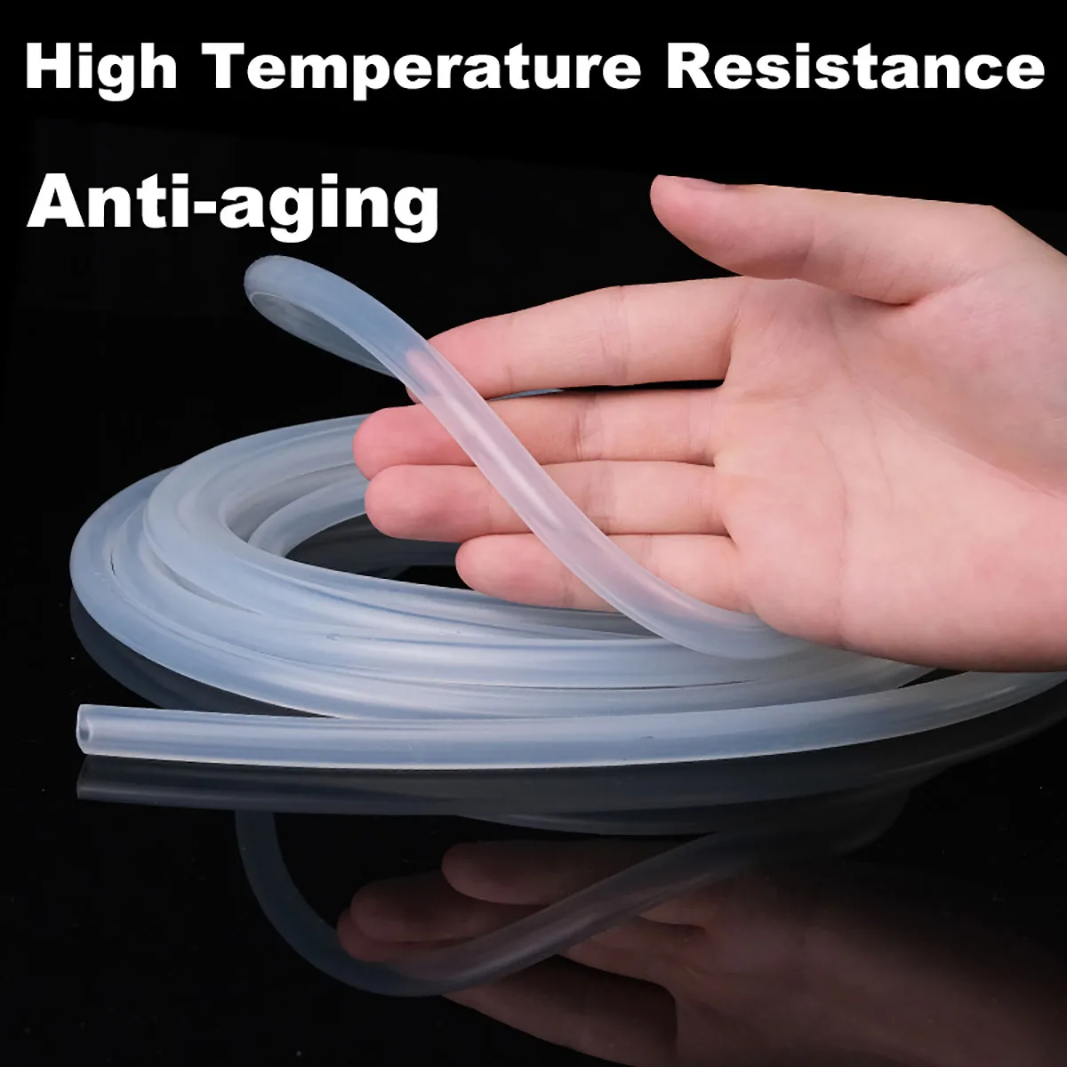 1/5 Meter Food Grade Clear Transparent Silicone Rubber Hose ID 2 2.5 3 4 5 6 7 8 9 10 12mm~50mm Flexible Nontoxic Silicone Tube