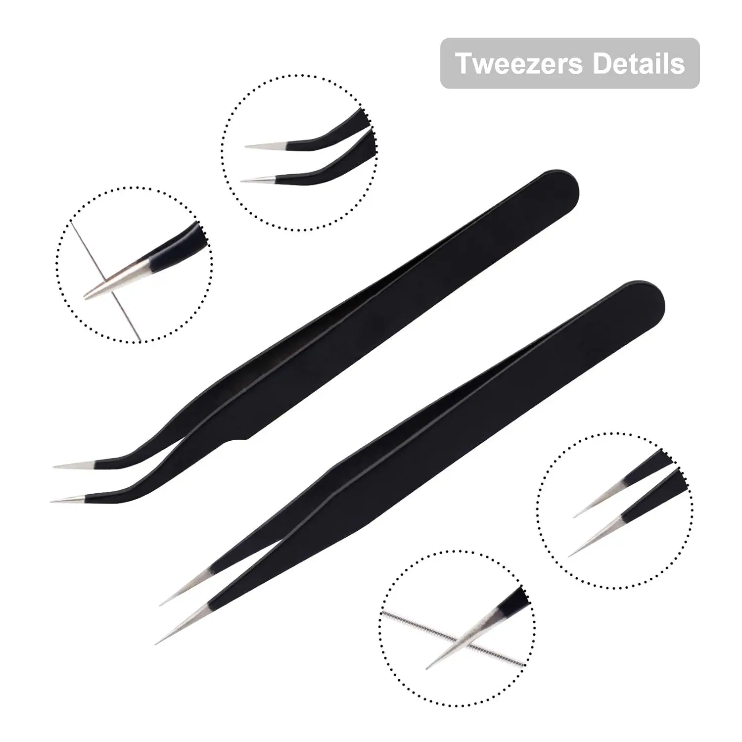 3D-Druckerdüsen-Reinigungsset – 13-teiliges Werkzeug zum Reinigen der 3D-Druckdüsen, 0,4 mm Reinigungsnadeln und Pinzette mit Kupferdrahtbürste – Detail 3