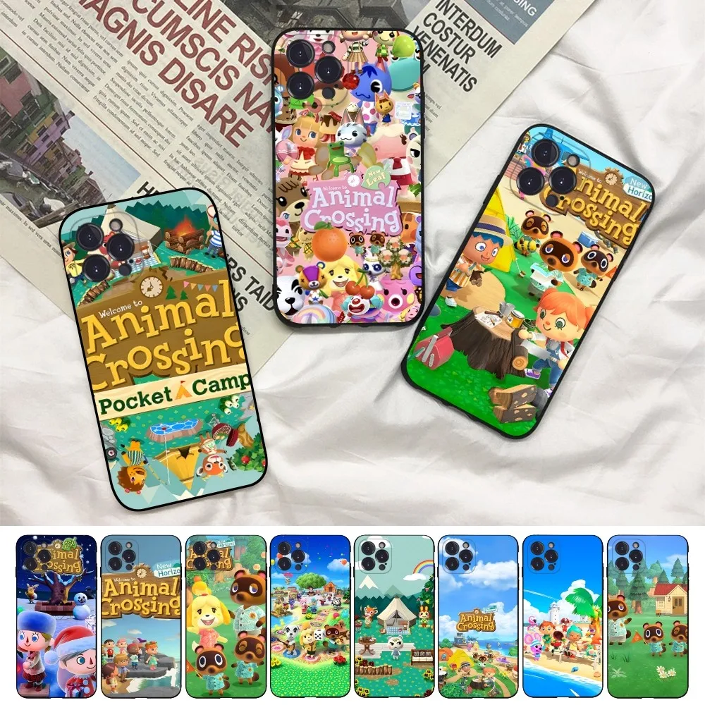 Animal C-Crossing Game Phone Case For iPhone 15 14 11 12 13 Mini Pro XS Max Cover 6 7 8 Plus X XR SE 2020 Funda Shell