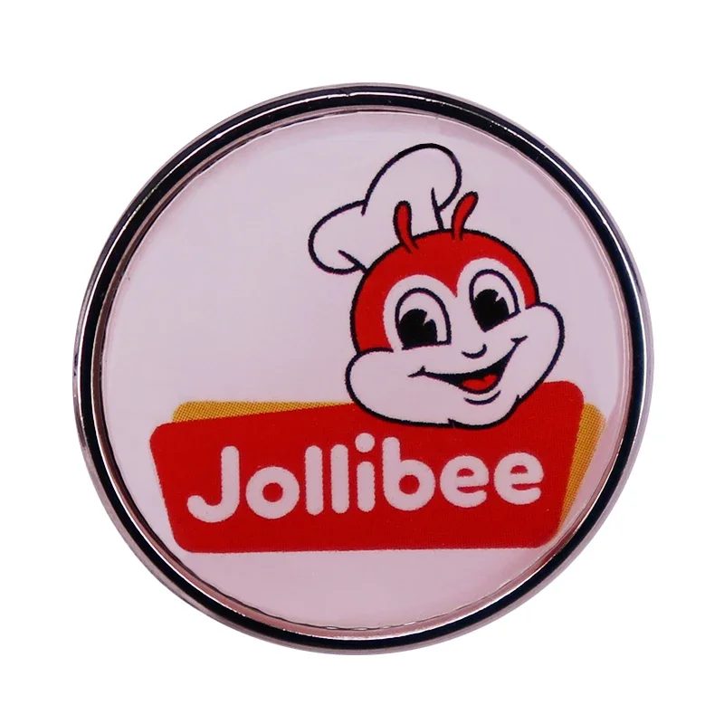 Jollibee-broche de insignia de restaurante de comida rápida americana tradicional, accesorios de joyería
