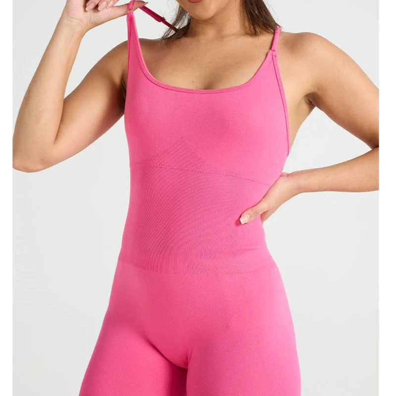 

Quick Drying Jumpsuit Cross Exposed Back Sexy Suspender Fitness Suit Yoga Jumpsuit Women Wear Jumpsuit Women Yoga Sports Gym Set