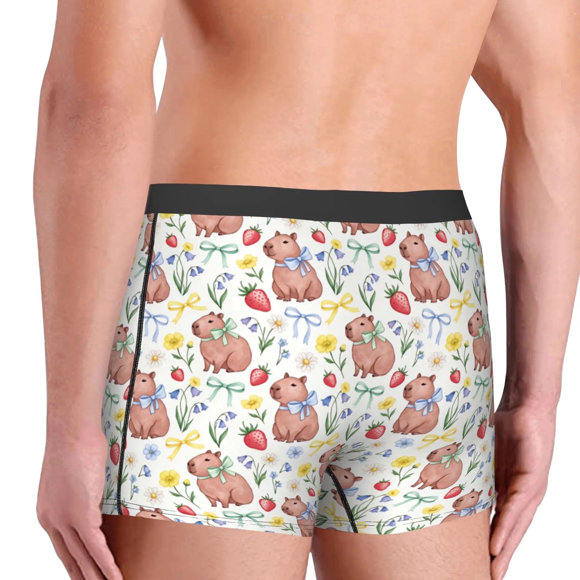 Capybara Funny Colourful Creative  Underwear Men Printed  Boxer Briefs Shorts Panties Soft Underpants