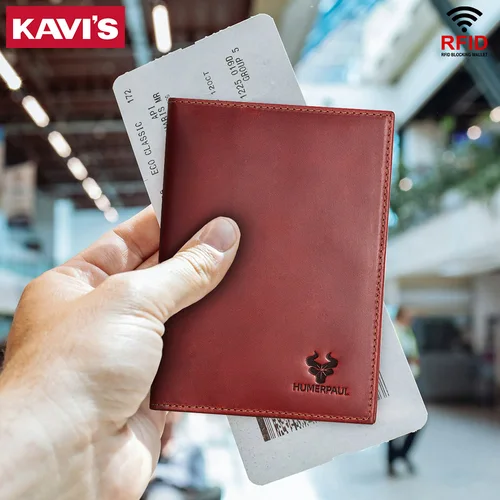 Imagen 2 del producto Soporte para libro de pasaporte RFID con AirTag Crazy Horse, tarjetero RFID de cuero, monedero, funda de bolígrafo multifunción para viaje