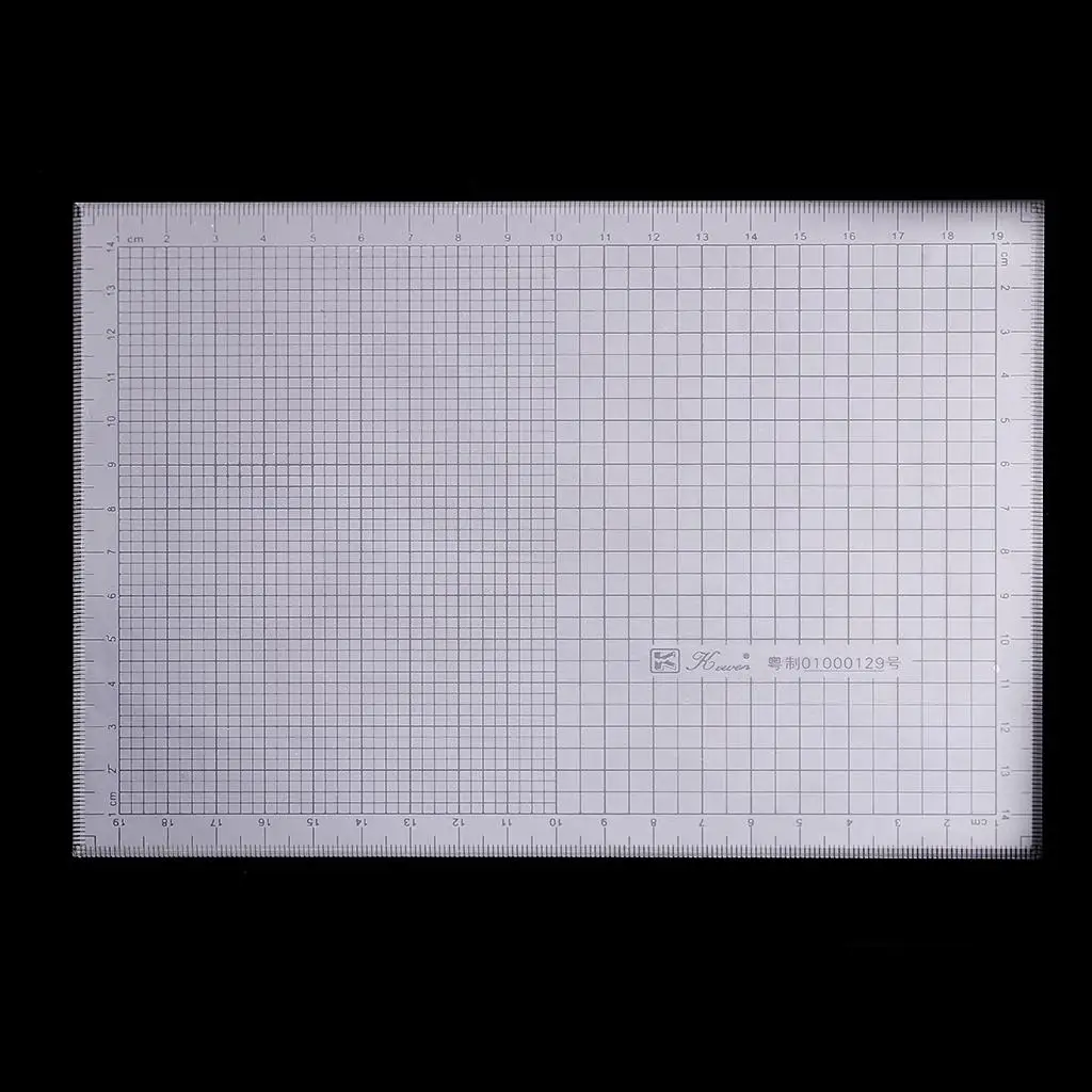 Durable Acrylic Graph Ruler Accurate Scale Grid Hand Drawing Chart Ruler for Math Science DIY Projects