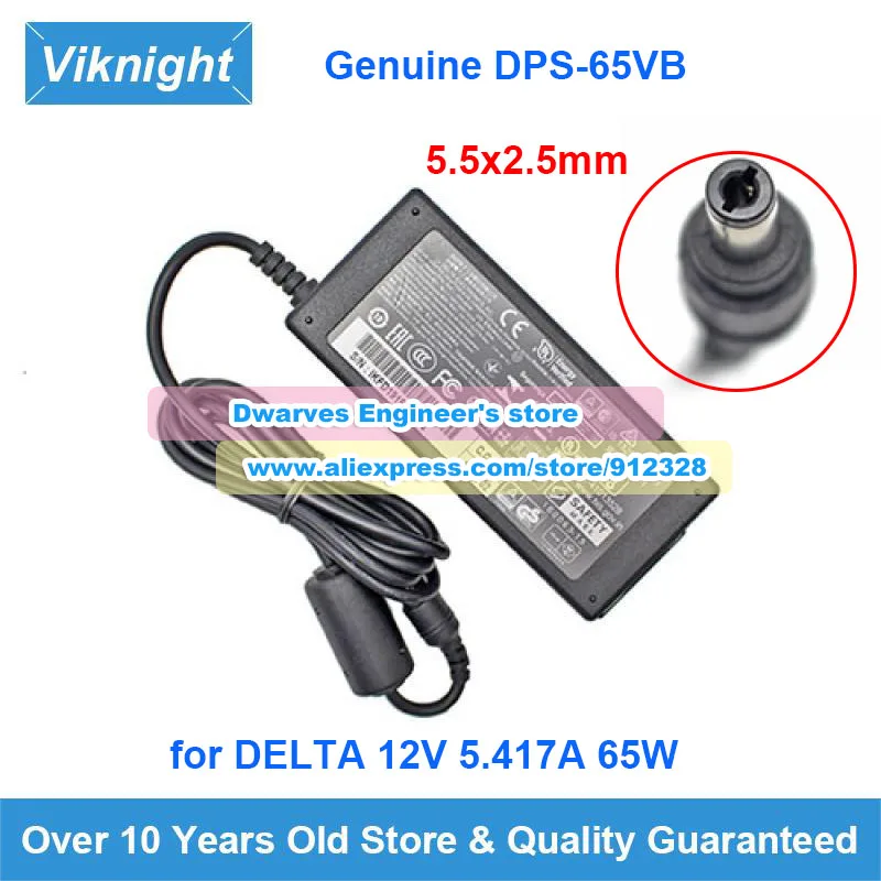 

Genuine DELTA DPS-65VB Adapter 12V 5.417A DPS-60PB A For ASUSTOR NAS AS3202T AS4002T QNAP TS-253A TS-231P TS-453B TS-269 TS-231