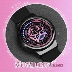 Honkai Impact 3 Innocence Elysia LED Digital Touch Screen Luminous Watch Waterproof Simple Silicone Women Anime Electronic Watch