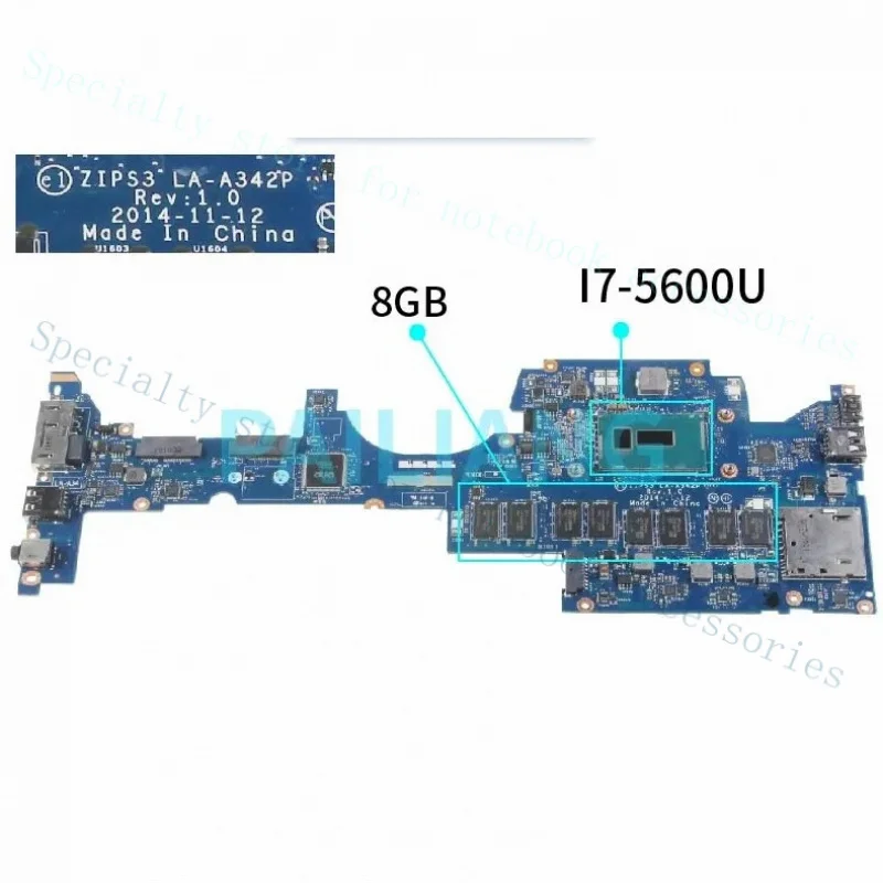 

A+ для ноутбука LENOVO Thinkpad YOGA 12, материнская плата I7-5600U, 8 ГБ ОЗУ, LA-A342P 00HT713