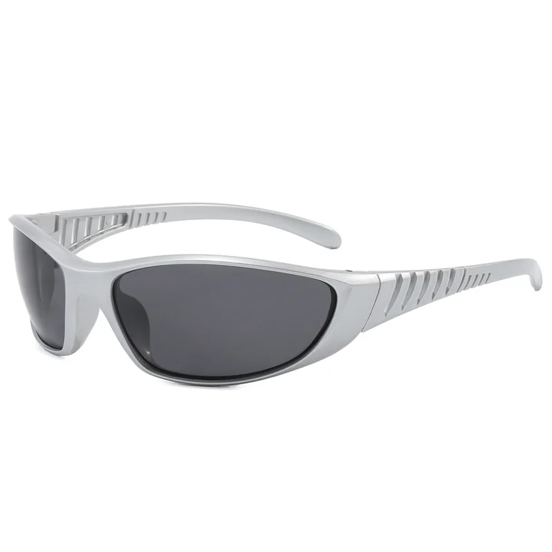 جديد وصول Y2K الرياضة فاسق النظارات الشمسية النساء مصمم مربع حملق الرجال الفاخرة العلامة التجارية نظارات شمسية مرآة ملونة نظارات حديثة الطراز #1