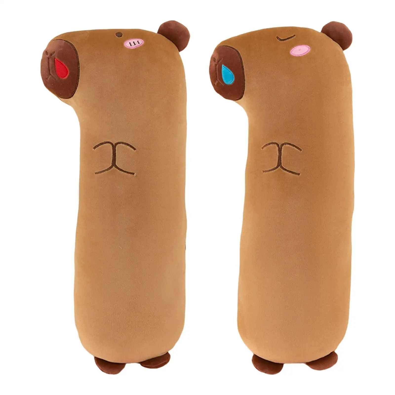 Capybara Long Hugging Pillows Long Plush Soft Cushion Sleeping Pillow Long Cushion for Bedroom Home Decoration