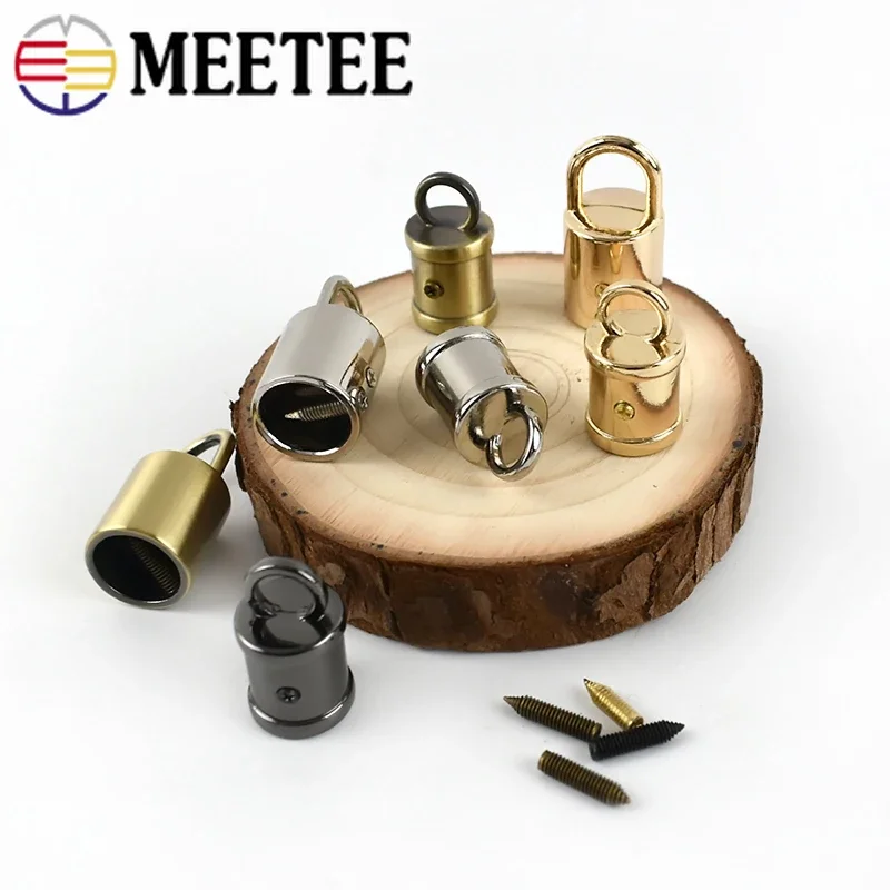 5/10Pcs Meetee 11mm Bag Metal Buckles Tassel Fringe Cap Hanger Clasp Screw Cords Lock Stopper Buckle DIY Hardware Accessories