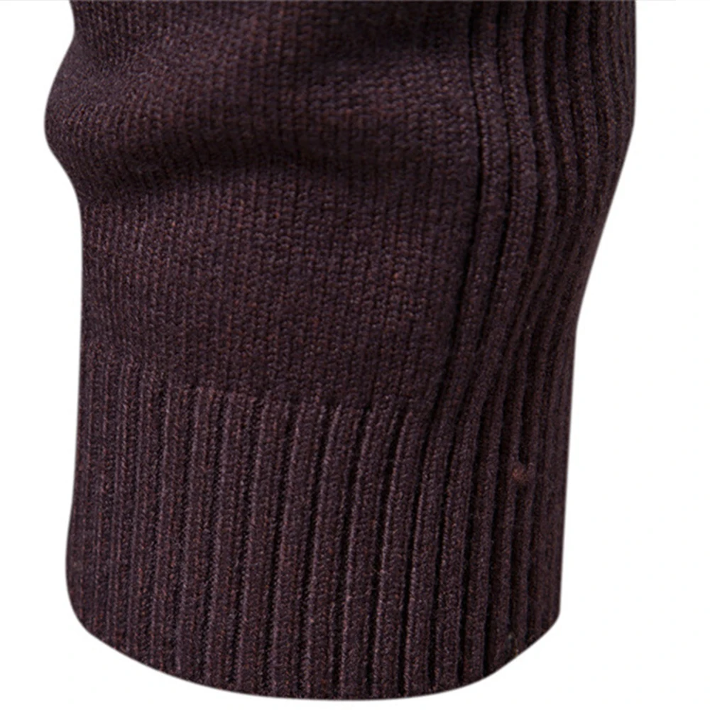 2023 New Winter Thickness Pullover Men O-neck Solid Color Long Sleeve Warm Slim Sweaters Men\'s Sweater Pull Male Clothing