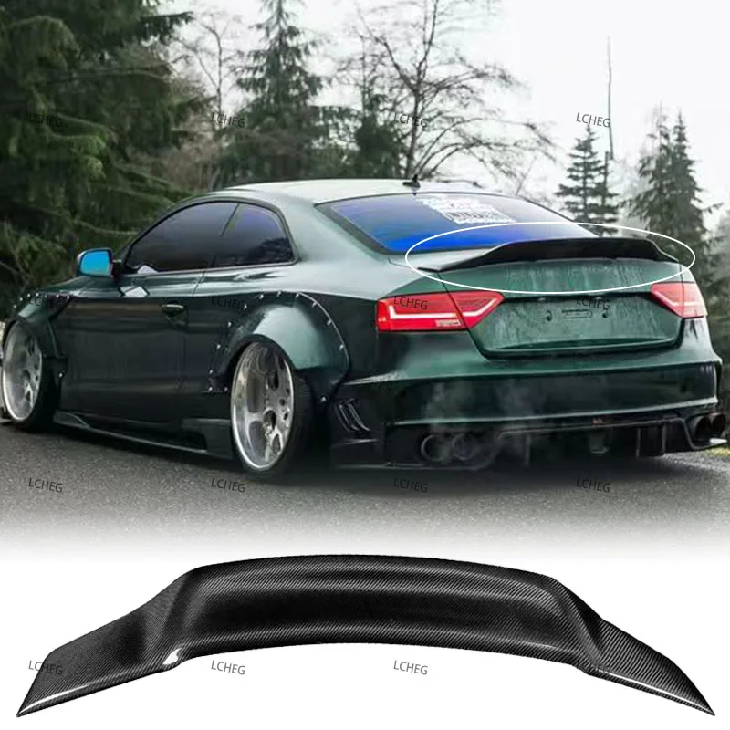 

Suitable for 2009-2016 A5 2-door/4-door R-style rear high-quality carbon fiber spoilr Trunk wing aerodynamics (NOT S5 RS5)
