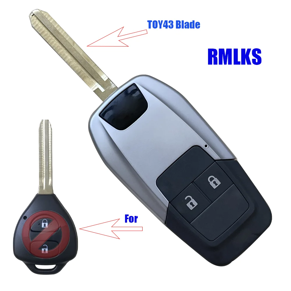 Car Key Shell Case For Toyota Corolla Camry RAV4 Auris Prado Tarago REIZ Crown Avalon Venza Upgrade Ferrari Type Flip