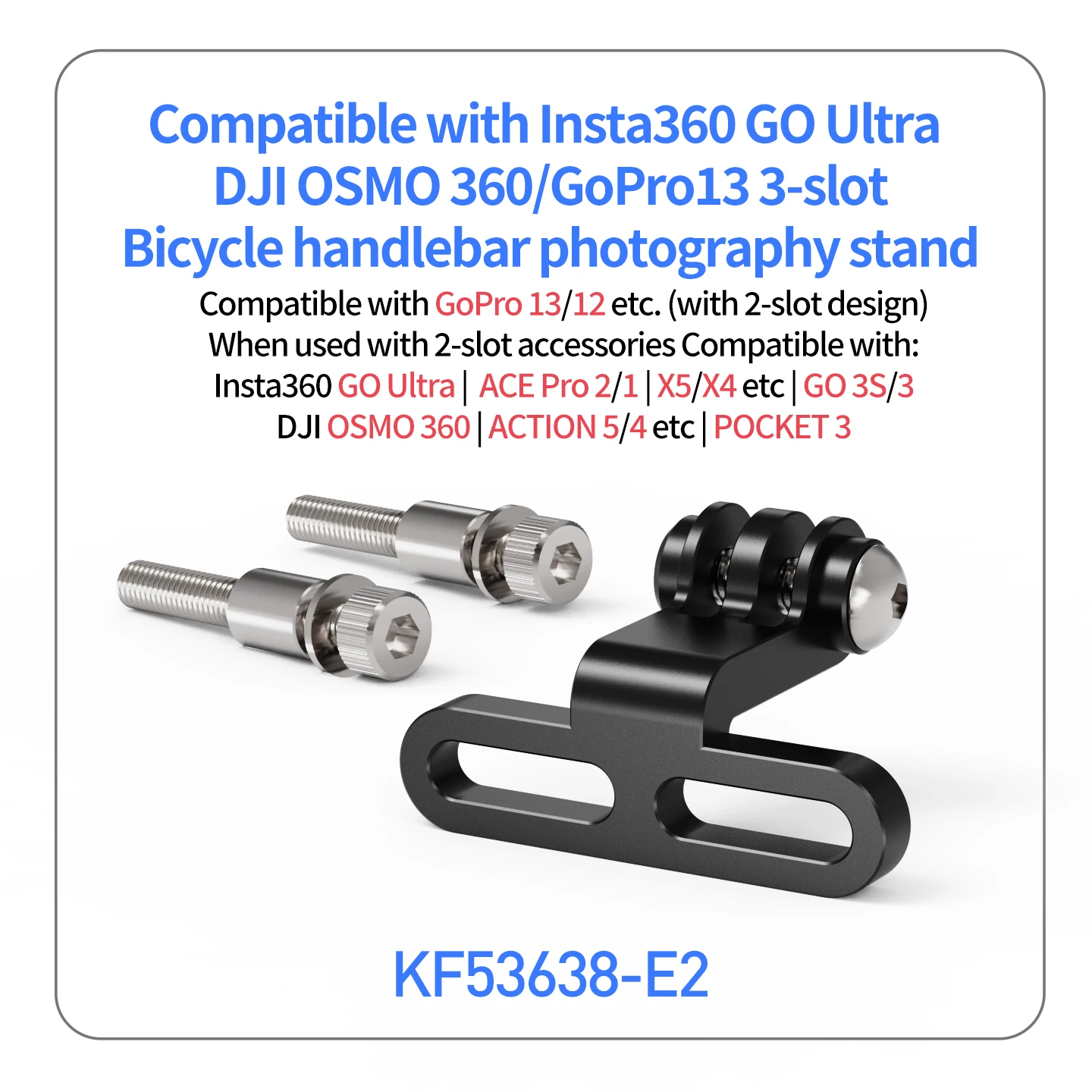1/4 Schraube Fahrrad Vorbau Kamera Halterung Verstellbare Halterung für GoPro 13 DJI OSMO 360 Action Pocket3 Insta360 Fahrrad Lenker Ständer – Detail 10