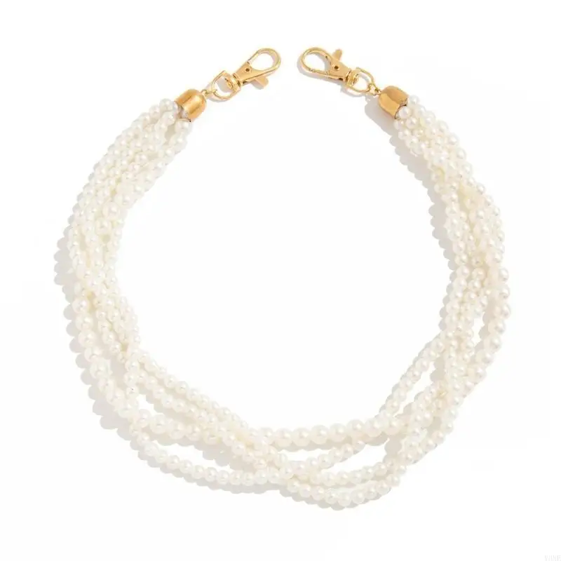 Y3NE Elegant Elegant Pearls Chain Belt สำหรับผู้หญิงที่ปรับได้และพกพาสำหรับการสวมใส่ในชีวิตประจำวันและกิจกรรมพิเศษ