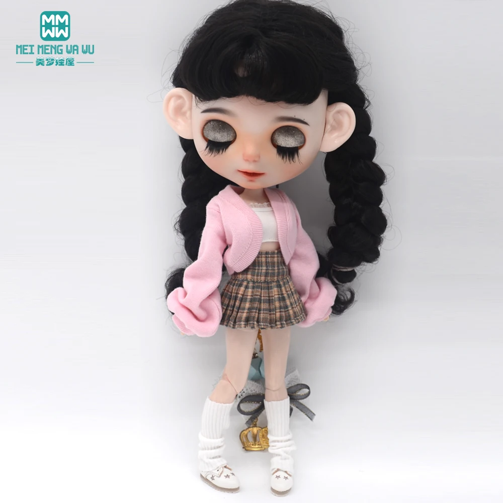 Nieuwe Blyth Poppenkleertjes Mode Gebreide Rok Set Plooirok voor Azone OBitsu FR Pop Accessoires