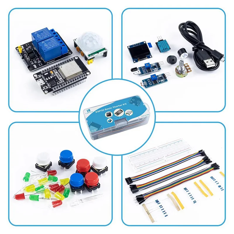 AY14 -Kit ESP32 ESP-32S WIFI I OT Development Board For Arduino Project Learning Kit Basic Starter Kit With Tutorial DIY Kit