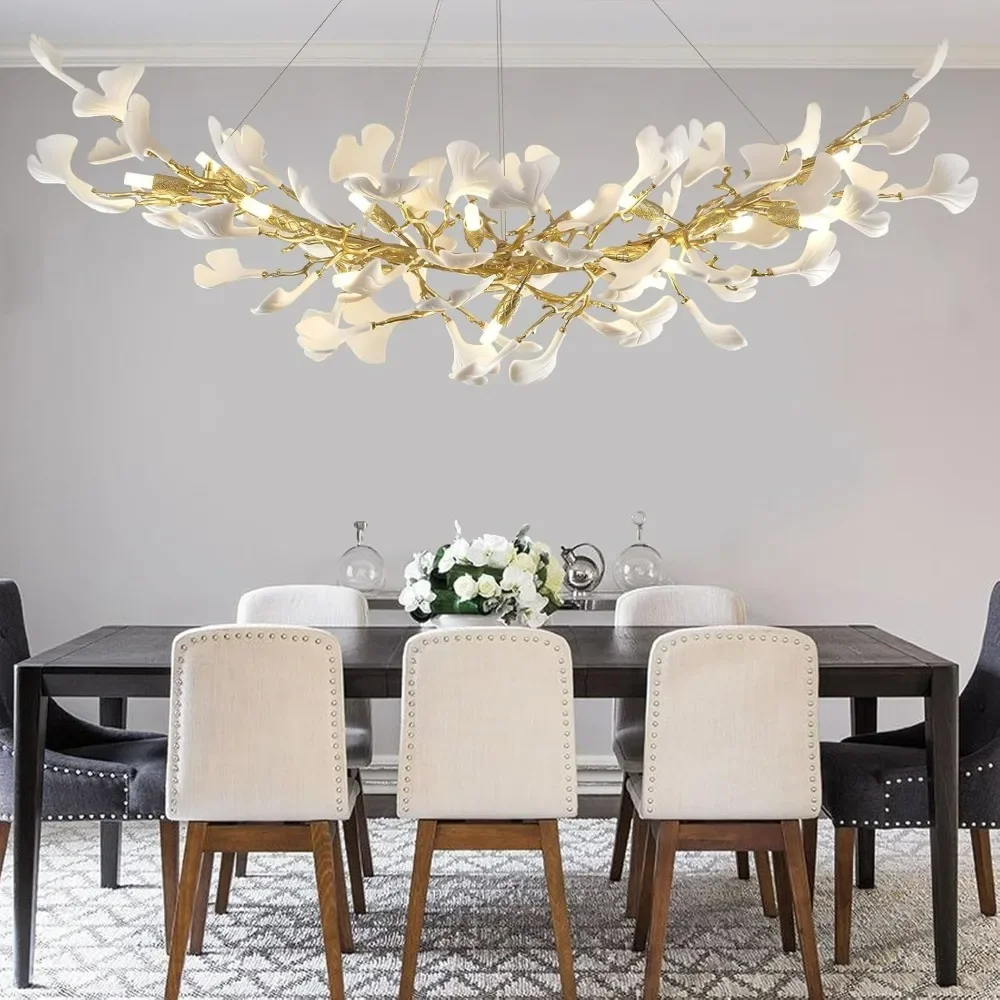 Modern Chandelier Gold Tree Branch Chandelier for Dining Room,55