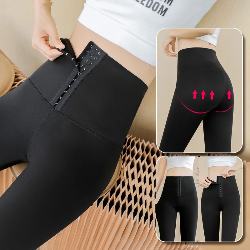 Winter High Waist Plush Leggings For Women Push Up Butt Lifter Shapewear Slimming Tummy Control Panties Slimming Pants