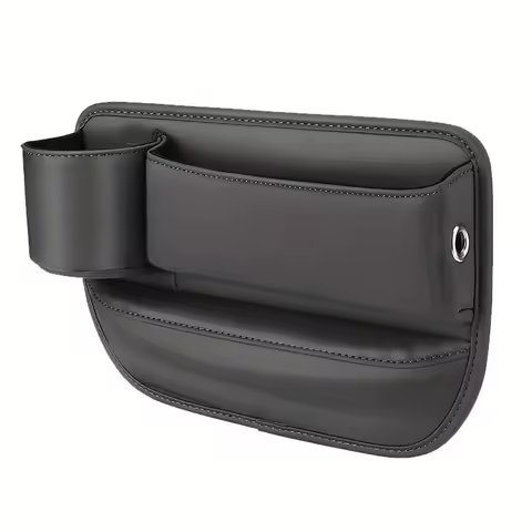 1Pcs Car driver seat gap filler car seat gap storage with cup holder universal car seat storage box for cell phone glasses keys