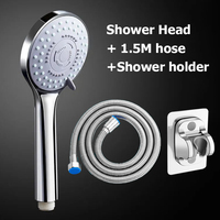 5 Modes Shower Head Set High Rainfall Massage Handheld Bath Sprayer Nozzle Shower Head With Hose Bracket Bathroom Accessories