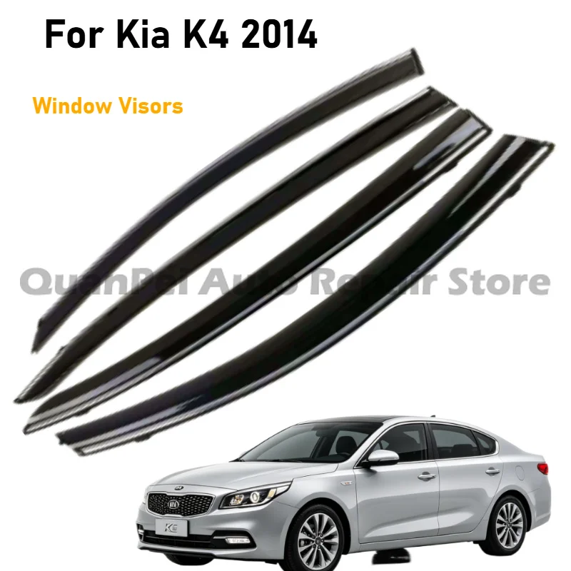 Dicke, hochfeste PC-Regenschutzblenden für Kia K4 2014, verformungsbeständiges, verschleißfestes Auto-Umbauzubehör