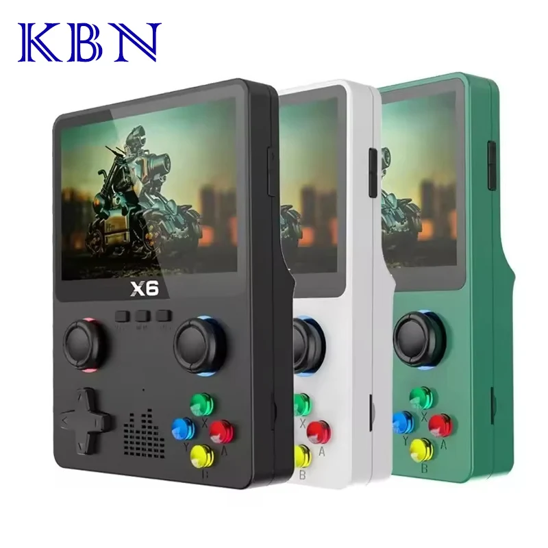 

2023 New X6 3.5Inch IPS Screen Handheld Game Player Dual Joystick 11 Simulators GBA Video Game Console for Kids Gifts