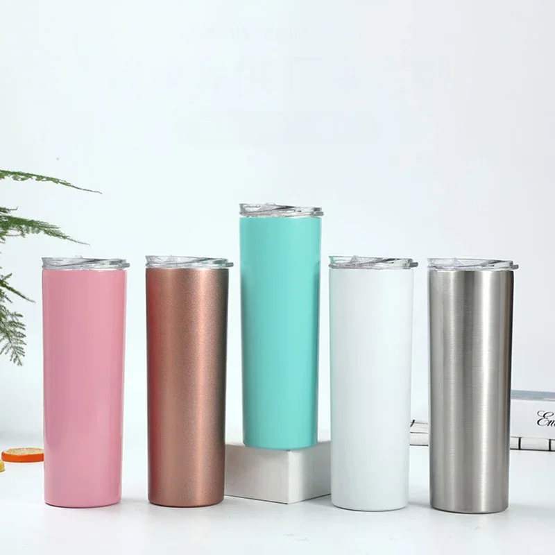 

20 унций сублимационный пустой термос, термос с двойными стенками из нержавеющей стали с крышкой, портативная автомобильная кружка, кофейная чашка, прямая чашка