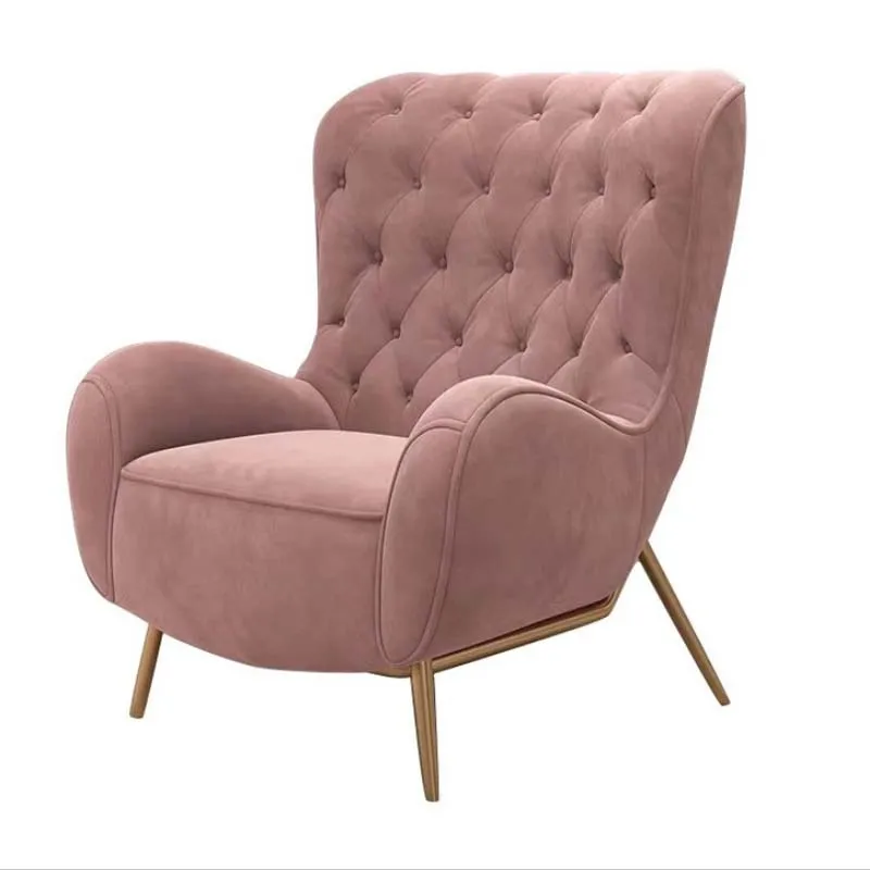 Light luxury tiger chair American fabric sofa single chair living room Internet celebrity princess high back