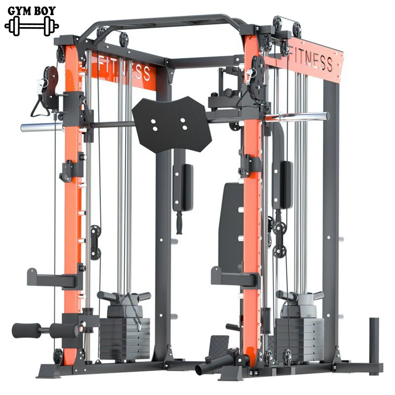 Multifunctional Smith Squat Frame, Comprehensive Fitness Machine, Barbell Workout Gym, Commercial Fitness Equipment