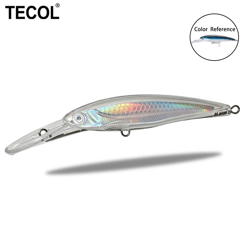 TECOL 16.5CM 27.9G Long LiP Minnow Lure Blanks Deep Diving Trolling Swimbait Wobbers DIY Custom Fishing Lure Bass Tuna Pike