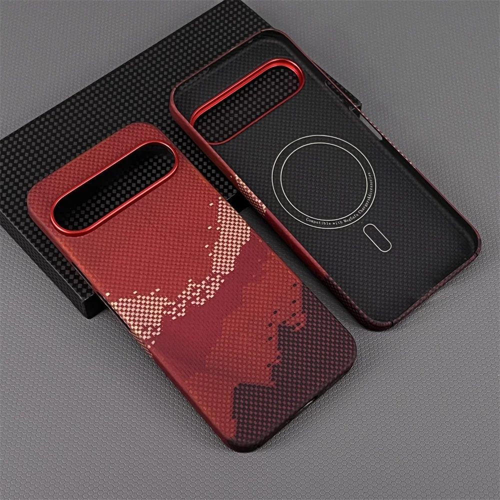 Coque de téléphone magnétique en Fiber de carbone Aramid, pour Magsafe Google Pixel 9 10 Pro XL 5G Global Pixel 10Pro 10ProXL Magsafe
