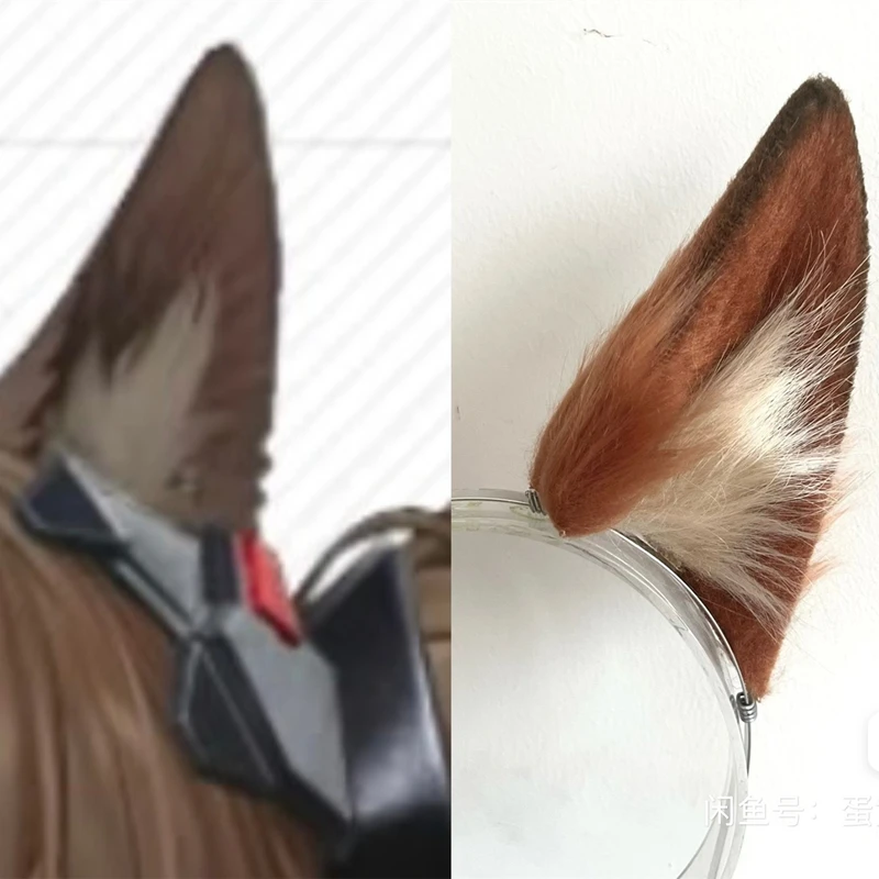 Handmade Anime Beast Ears Cosplay Hairhoop Headwear Custom Made Animals Wolf Fox Cat Christmas Game Cosplay Prop Halloween