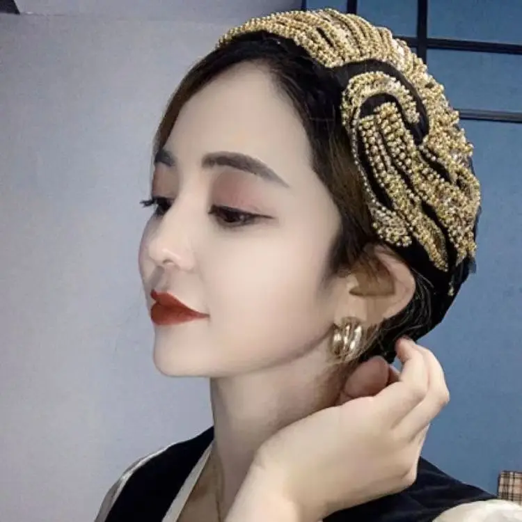 

Модный женский сетчатый тюрбан, хиджабы, химиотерапия, шапка, повязка на голову, женские шапочки, банданы от выпадения волос, платок, повязка на голову, новинка