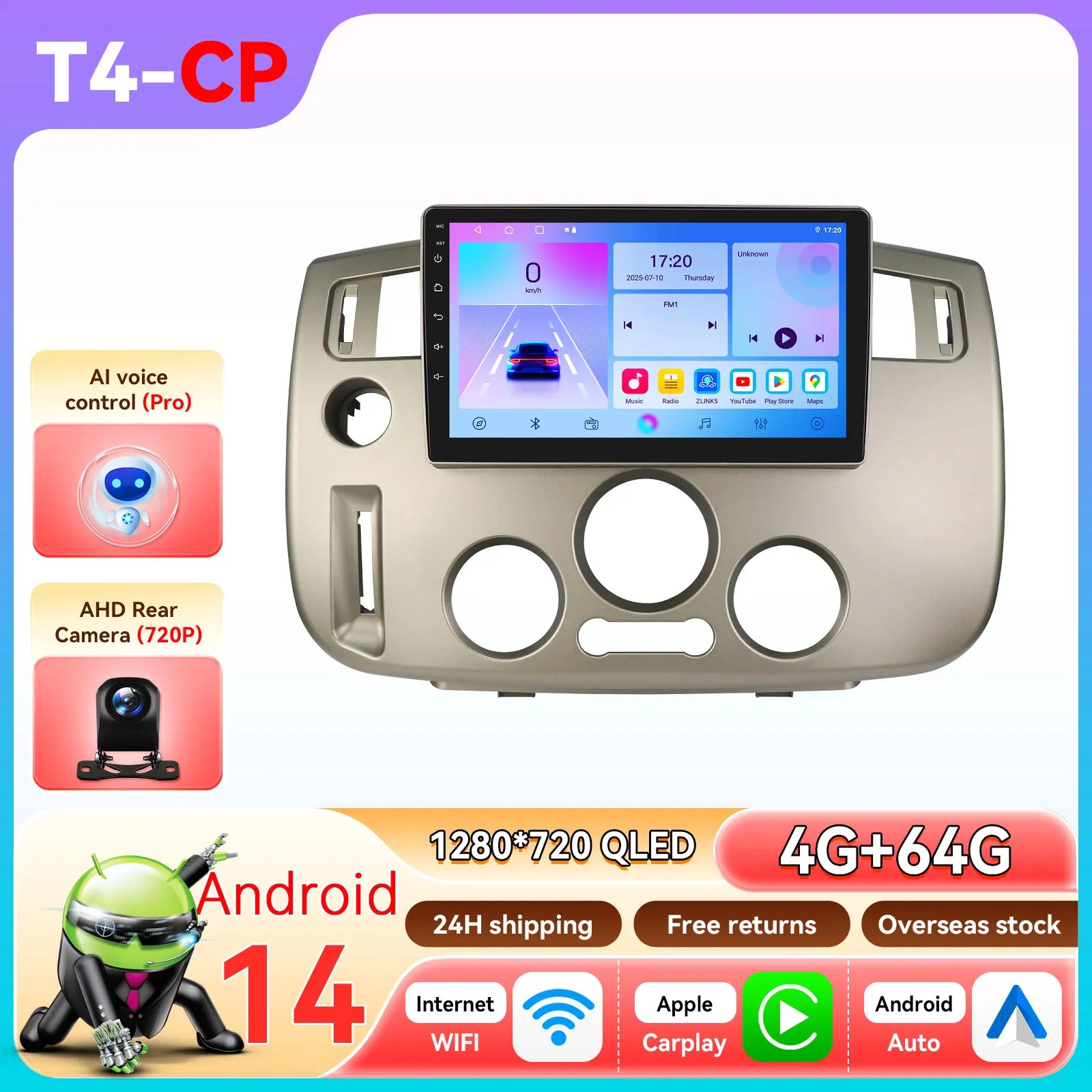 OSSURET AI Android 14 Autoradio Voor Renault Scenic Il 2004-2009 Intelligent Systeem Carplay auto Multimedia Video Player GPS 4G 6115