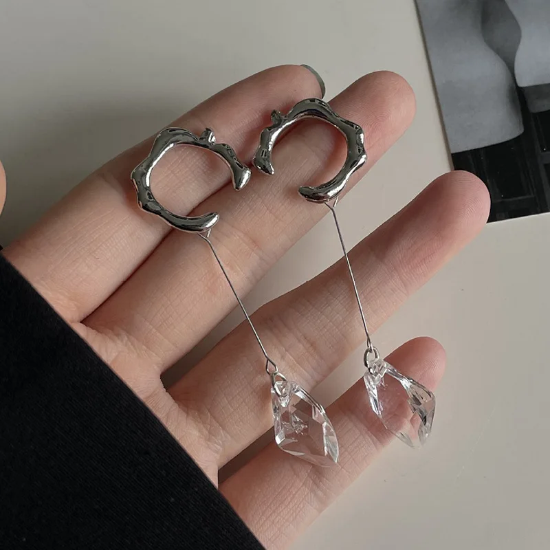 2025 nueva tendencia pendiente de gota con colgante de circón para mujer, bonitos borlas coreanas, pendientes largos baratos, joyería para fiesta y boda