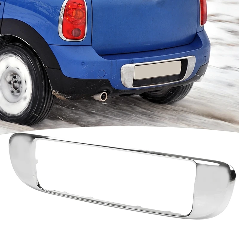 Car Rear Bumper License Plate Trim Bright Strip Chrome Suitable For BMW MINI Cooper Base R60 2010 - 2016 51129804577 Replacement