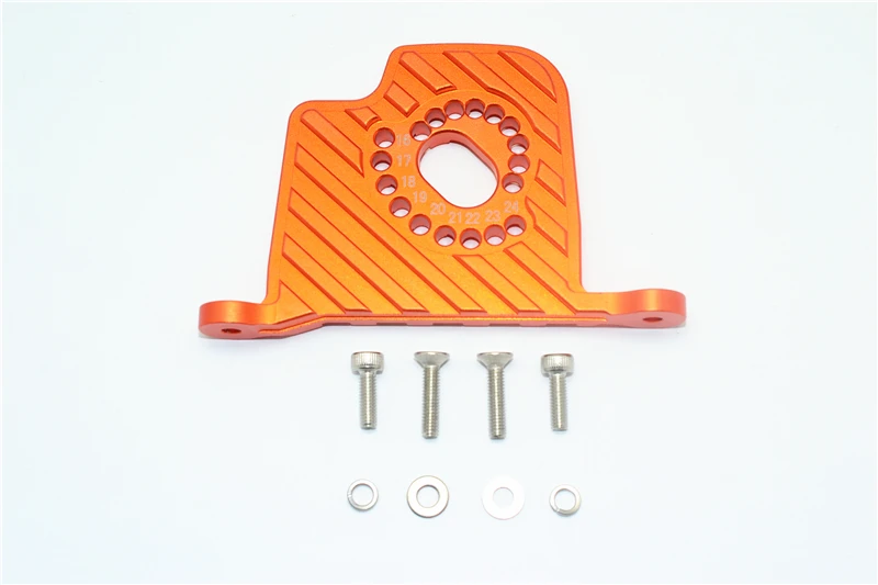 GPM Aluminum Motor Mount Plate With Heat Sink Fins For LOSI 1/6 Super Baja Rey